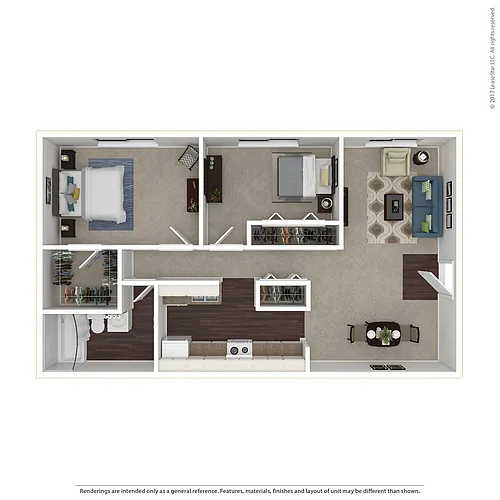 Floor plan Large 2 Bedroom