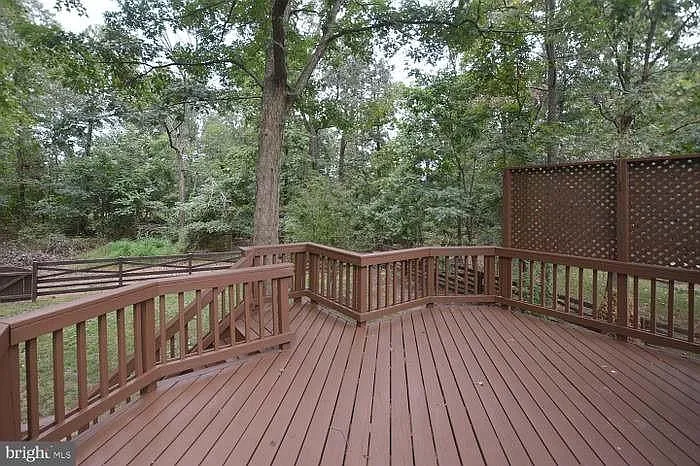 View of deck & backyard from dining room.