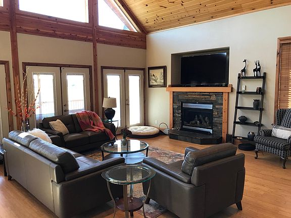 Living room and gas fireplace