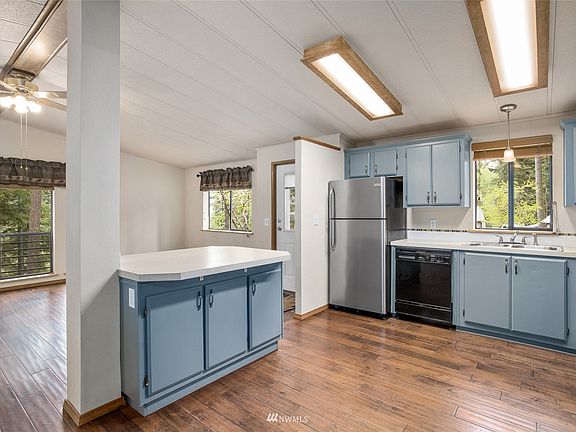 Hardwood floors throughout the main living space.