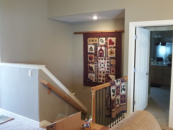 Stairway and door to master bedroom