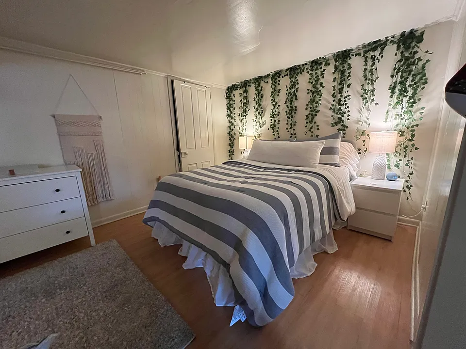 example of "bedroom" space - but this is a studio apt