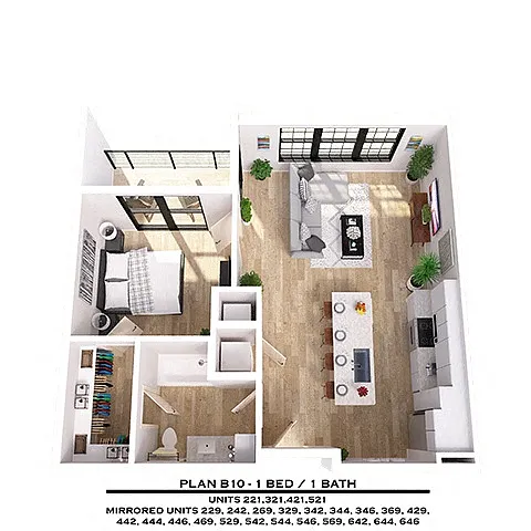 Floor plan B10 1X1