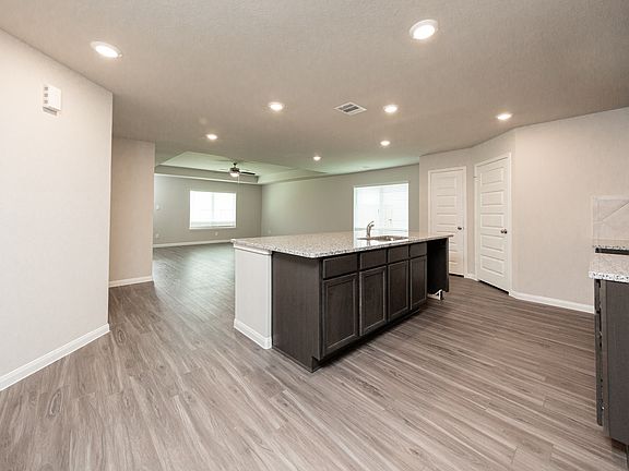 Kitchen to Dining Area and Family Room