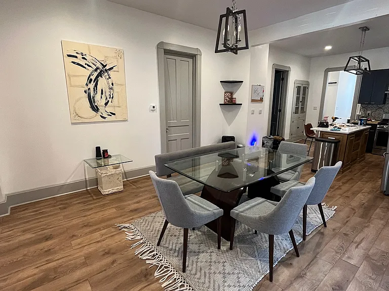 Dining room with door to Bedroom #1