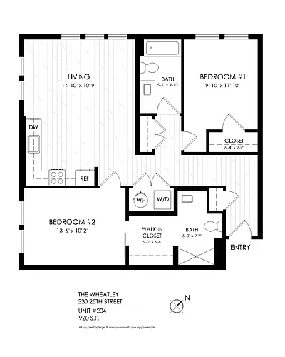 Floor plan 2 BR Income-Restricted