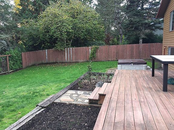 Large private backyard