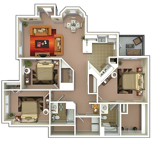 Floor plan C1G - Attached Garage Included