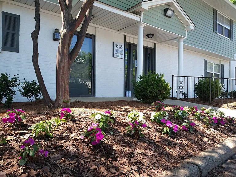 Leasing Office with Mature Landscaping