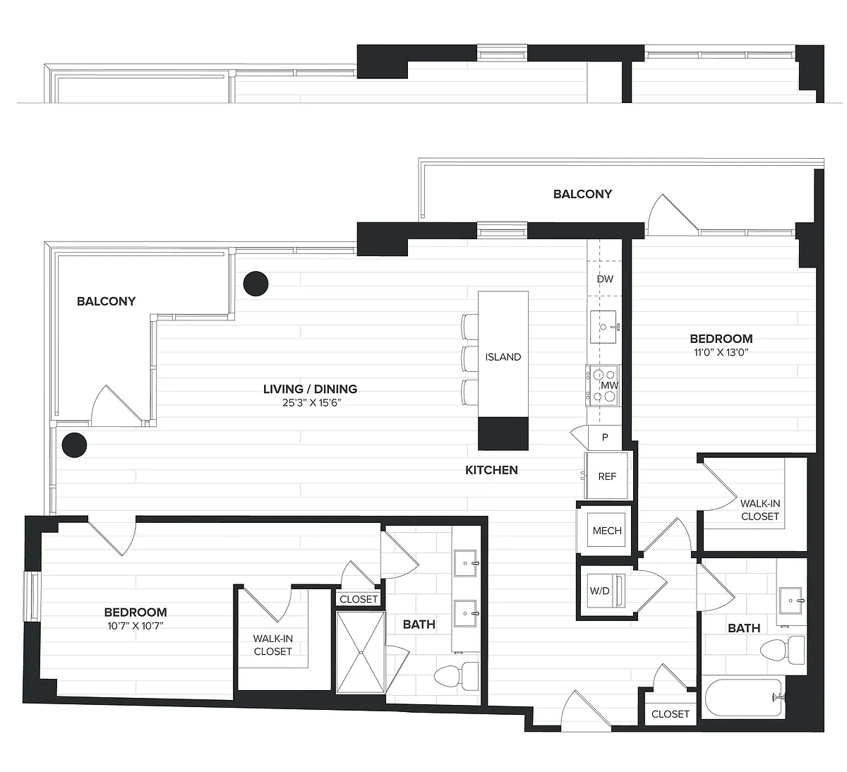 Floor plan 02BR-08c