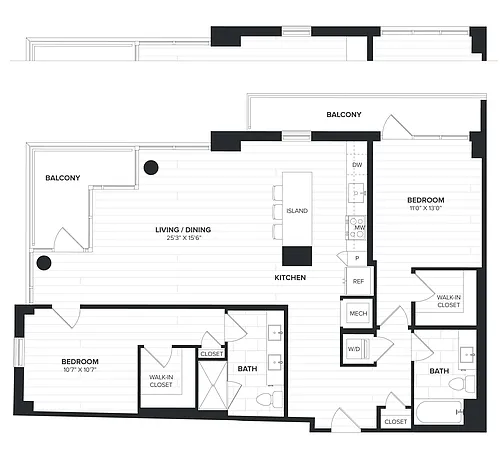 Floor plan 02BR-08c