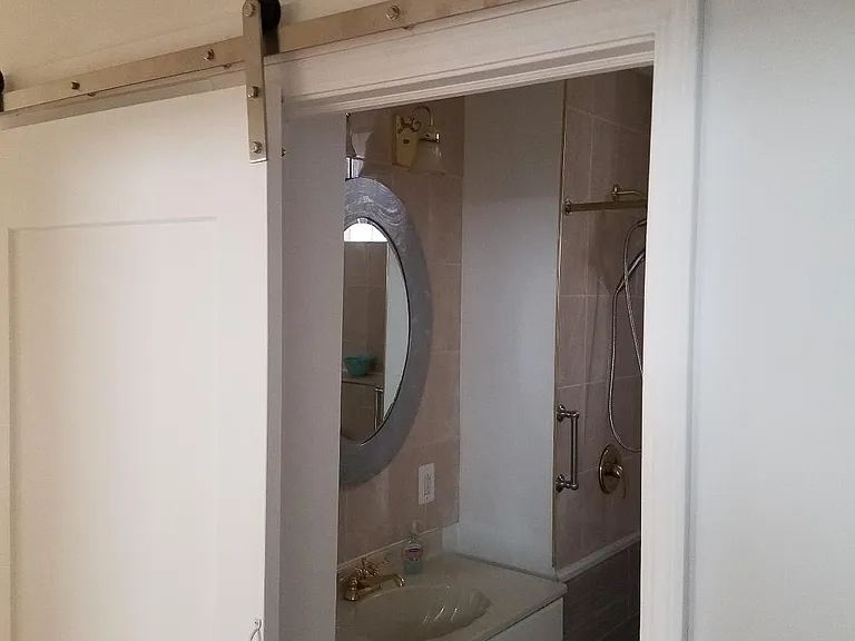 Bath - Barn sliding door /locks