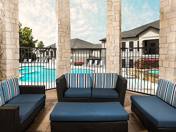 Relax at the covered outdoor lounge