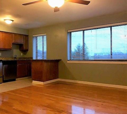 View of kitchen and living room
