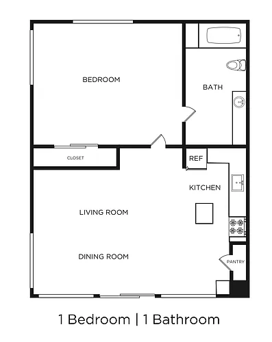 Floor plan 1X1 A