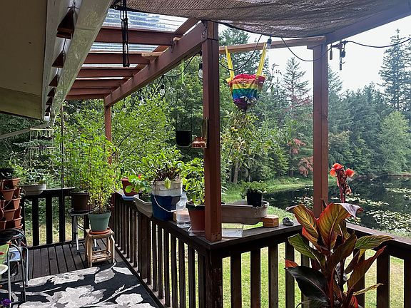 Back porch and view