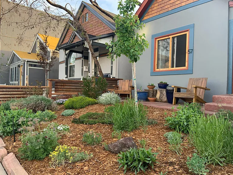 Landscaped front yard