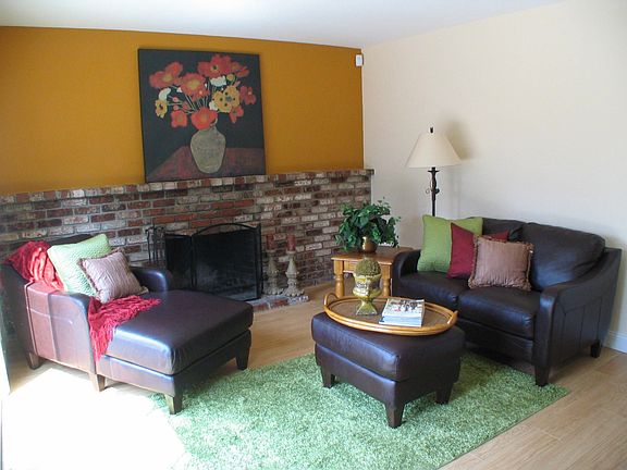 Inviting family room with fireplace