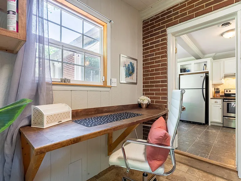 office. Door closes for more privacy and quiet.