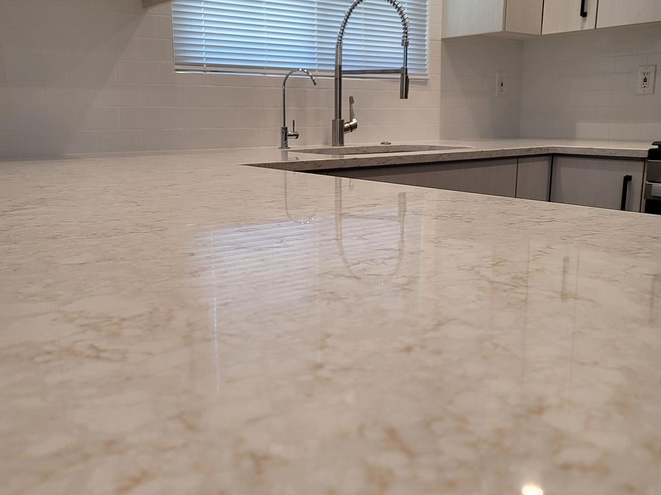 kitchen with large peninsula countertop