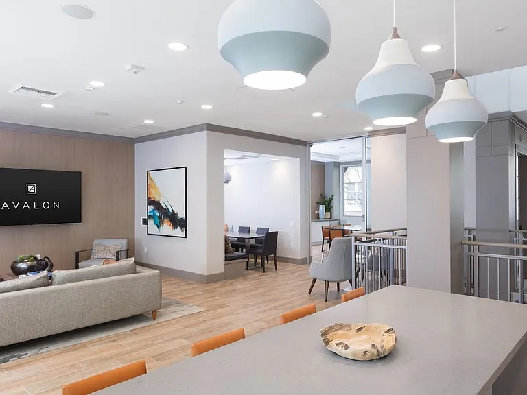 Resident lounge with seating areas