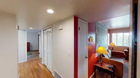 Hallway looking away from kitchen
