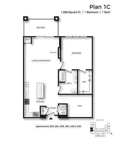 Floor plan 34 - 1B1BD