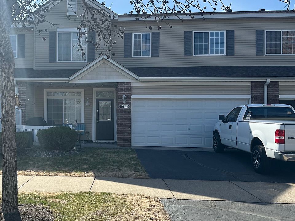 Front of townhome with double garage