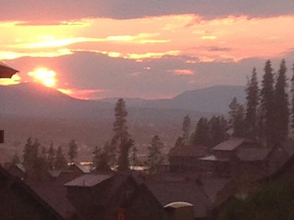 Sunset from townhouse