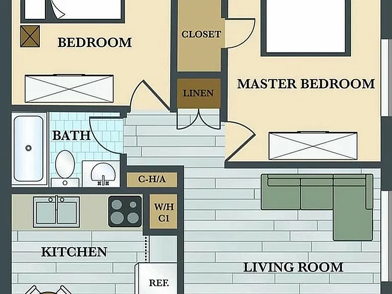 2 Bedroom Floorplan