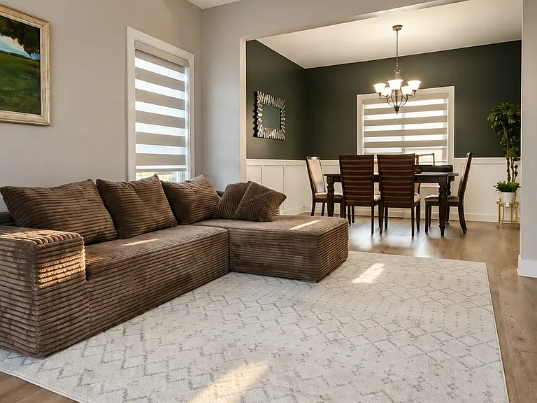 Family room with dining room