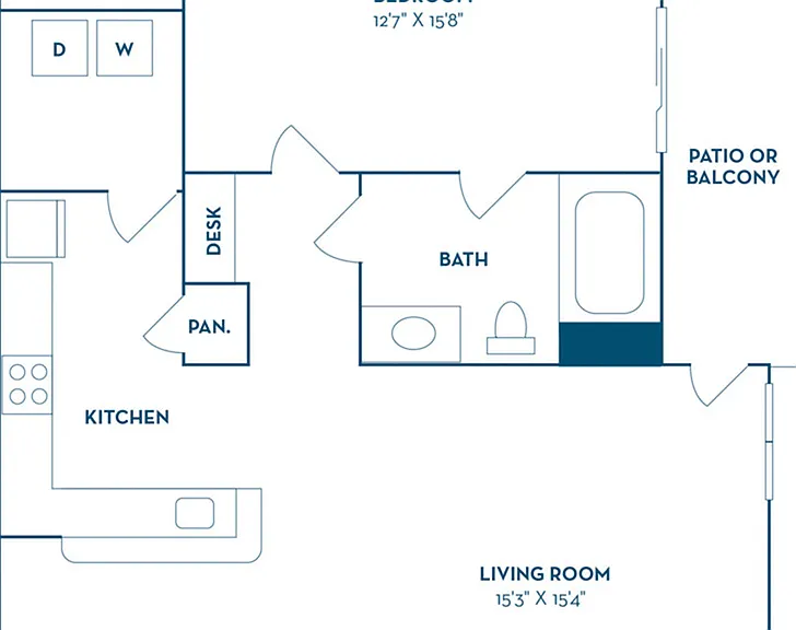 1 Bedroom | 1 Bath | 856 SF | Renovated 1 Bedroom | 1 Bath | 856 SF | Renovated