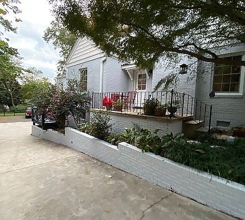 Driveway to parking areas