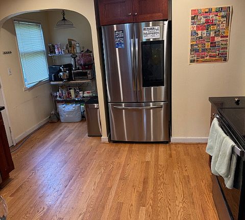 Kitchen with smart fridge