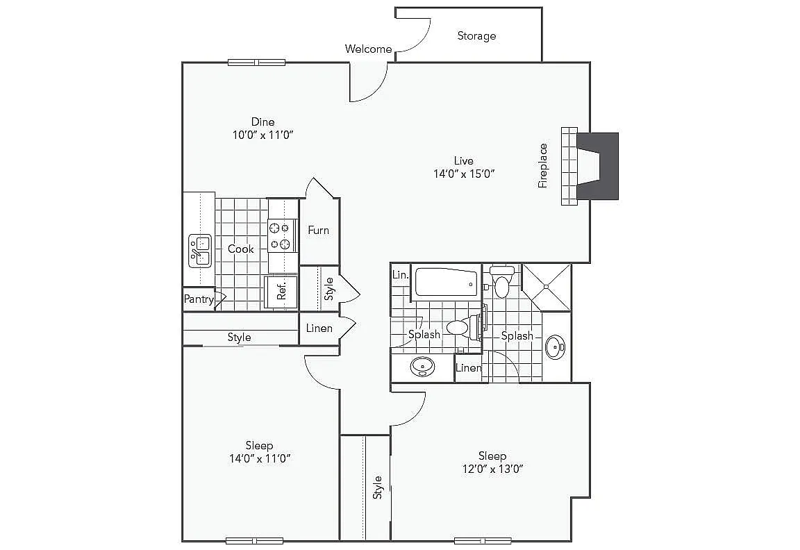 Floor plan B3
