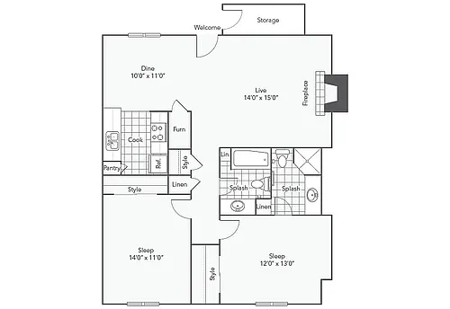 Floor plan B3