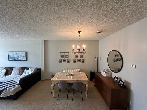 View of dining area from kitchen