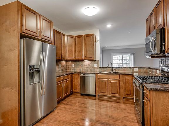 Spacious kitchen with high-end appliances