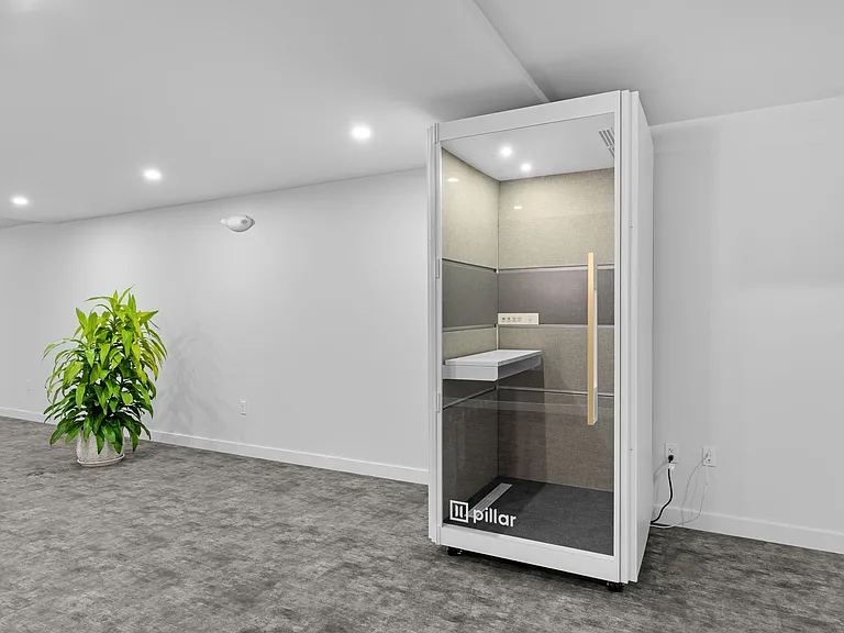 Pillar Privacy Booths found on floors 1 & 3 for community use.