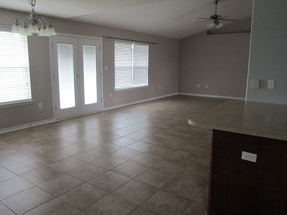 view of livingroom from kitchen/dining area
