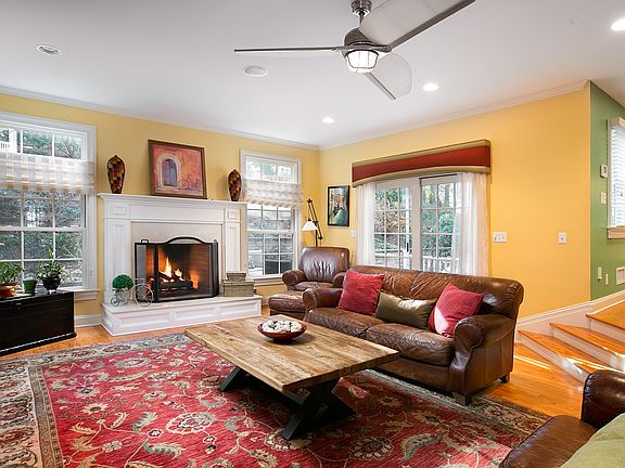Cozy family room with gas fp