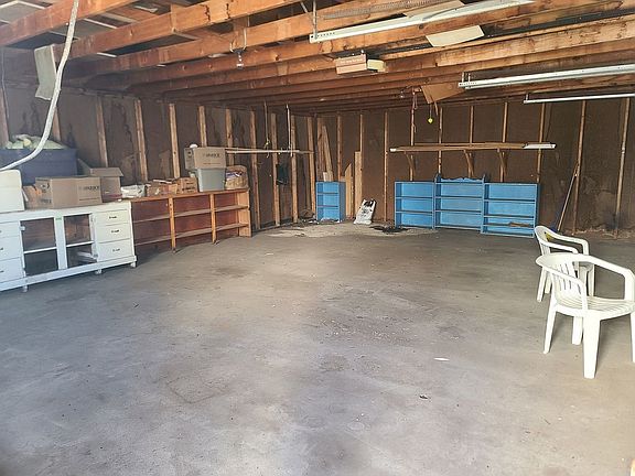 Interior of garage