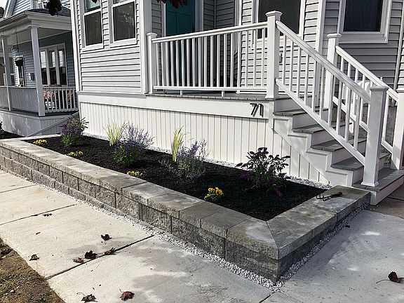 New Porch & Retaining Wall