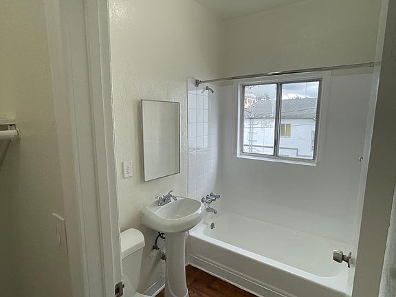 Bathroom at Sanborn/Hoover Apartments in Los Angeles, CA.