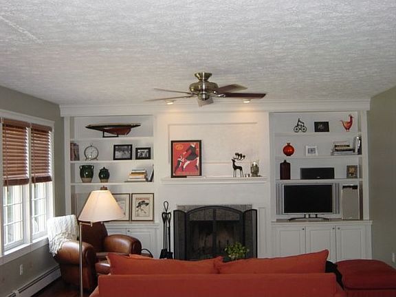 Family Room with built-ins and fireplace