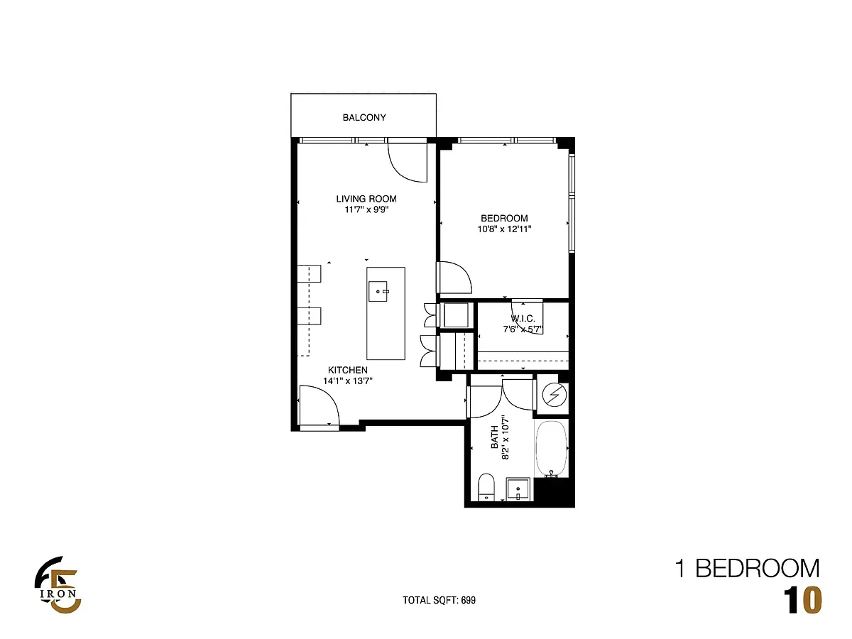 Floor plan 1 Bedroom
