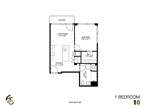 Floor plan 1 Bedroom