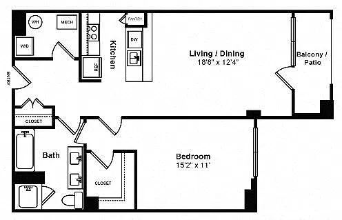 Floor plan 1K