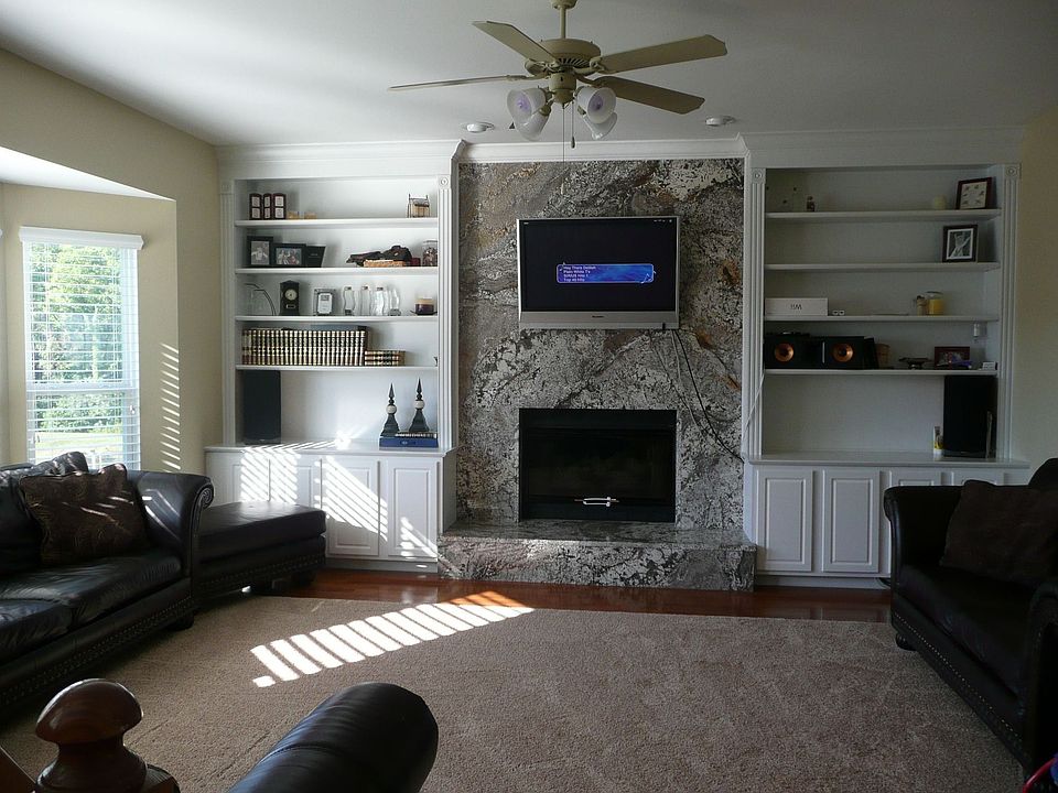 Great Room w/ Gas Fireplace, Floor-to-Ceiling Granite, and XL Bay Window