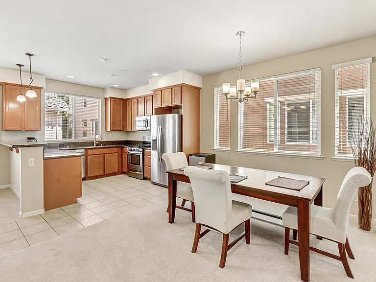 View of Dining Area Kitchen and Nook